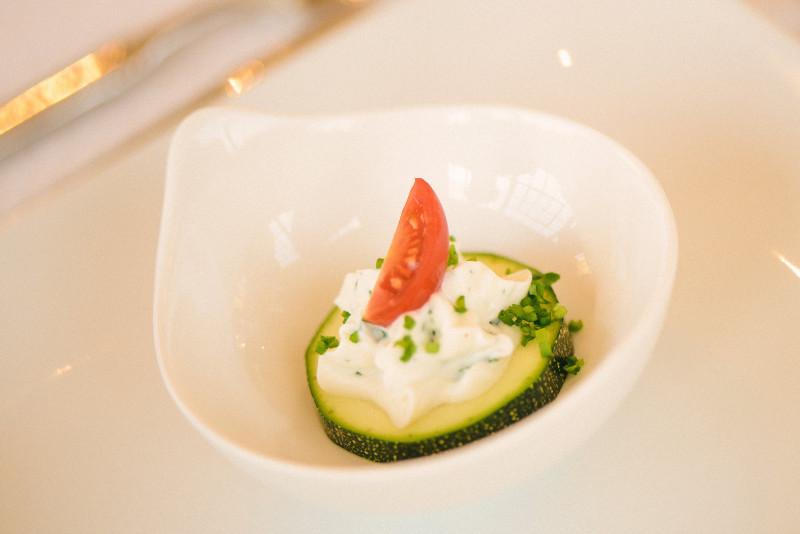 zucchini and goat cheese mousse
